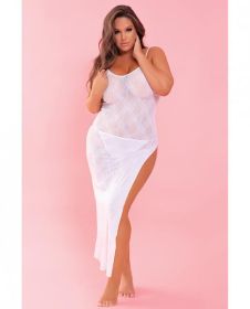 Rene Rofe Take The Heat Lace Gown White Queen