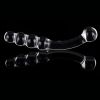 Double Crystal Purple Pyrex Glass Dildo Artificial Penis Granule Spiral G Spot Simulator Adult Sex Toys for Woman Masturbator